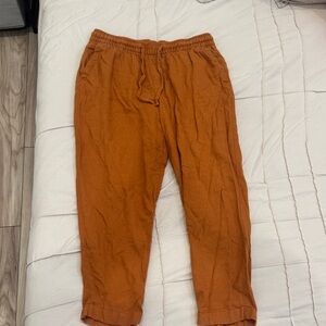 Women’s Orange Linen Pants